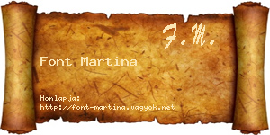 Font Martina névjegykártya